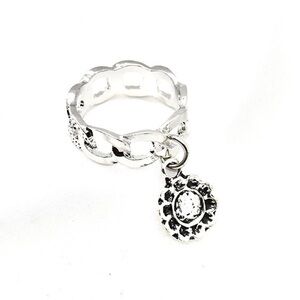 Flower Charm Chain Ring